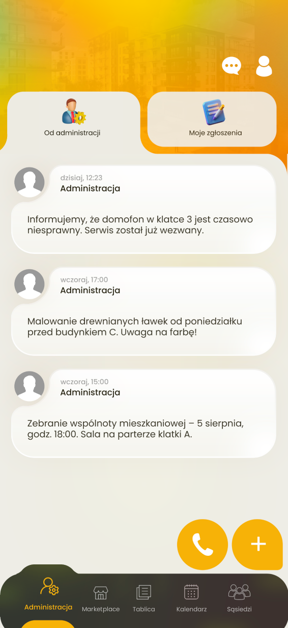 Zrzut ekranu — Administracja