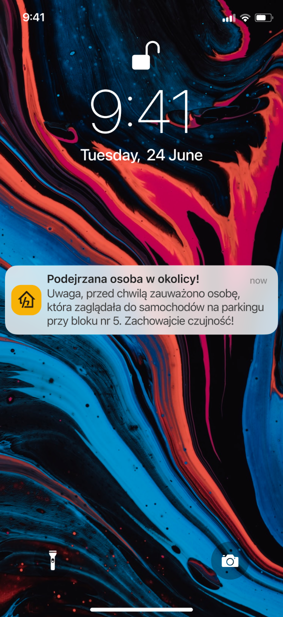 Zrzut ekranu — Alerty