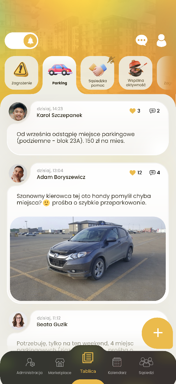 Zrzut ekranu — Tablica